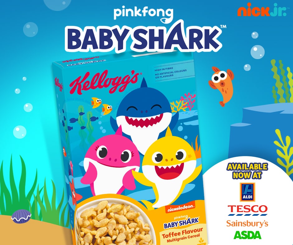Baby Shark Cereal Coming From Kellogg And Viacomcbs Consumer Products Total Licensing